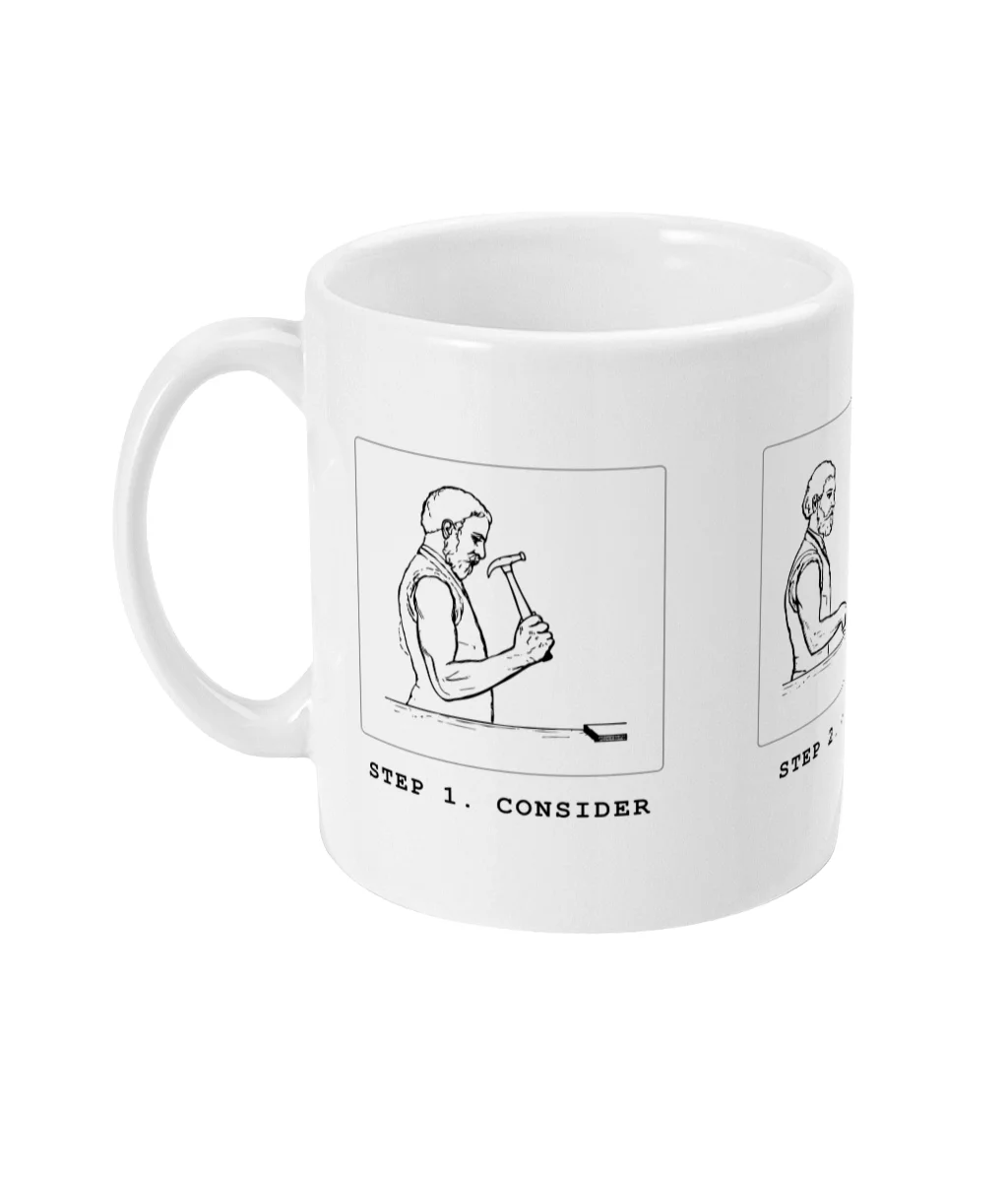 Hammering Guide Ceramic Mug - Image 2
