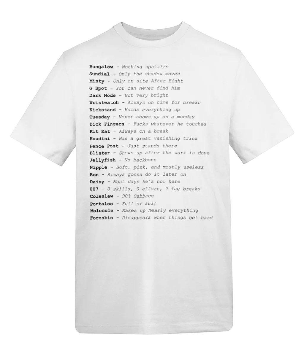 Site Nicknames Light T-Shirt